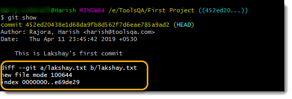 Tools QA Most common commands to view Git History for Git Commits